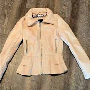 Girls barely worn faux leather jacket size 7